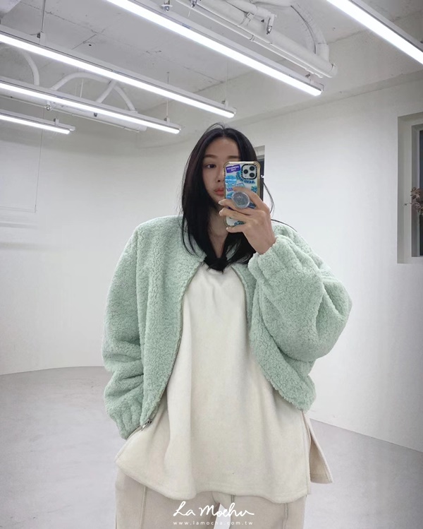 (限量商品)兩色可愛羔羊毛外套